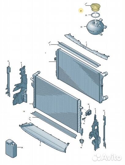 Крышка расширительного бачка Volkswagen Tiguan 2