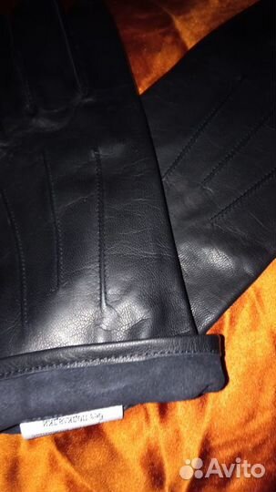 Мужские кожаные перчатки новые