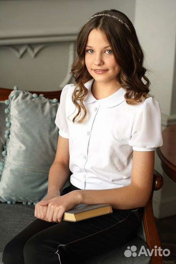 Блузка школьная новая 128