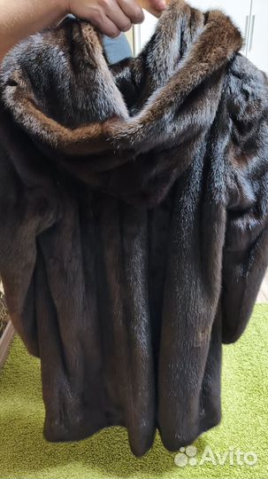 Шуба норковая с капюшоном 42 44