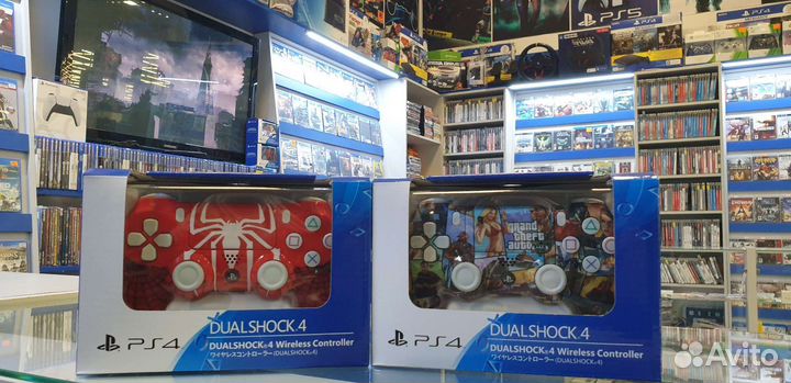 Джойстик PS4 Gta и Человек Паук