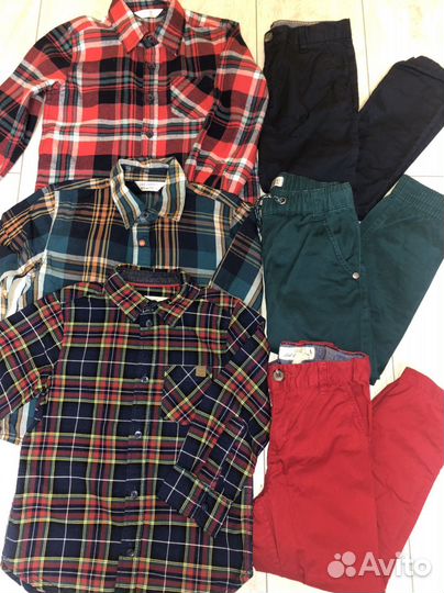 Рубашки, брюки h&m, глория джинс