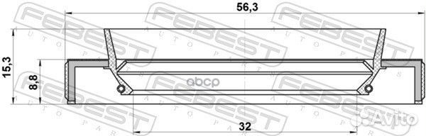 Сальник toyota caldina 92- привода 95HBY3456091