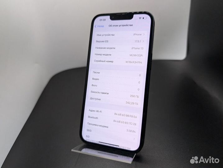 iPhone 13 256GB Midnight sim+esim Б.У