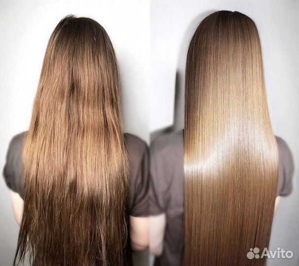 Кератиновое выпрямление волос