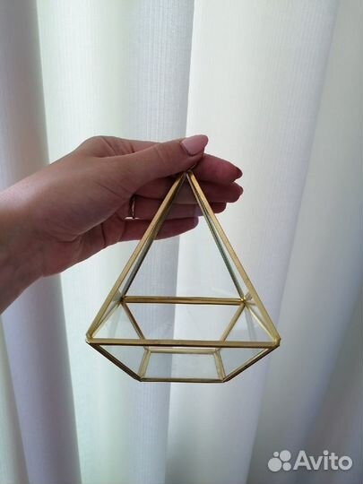 Шкатулка стеклянная для свадебных колец