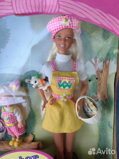 Кукла Барби 90 х Barbie and Kelly easter egg hunt