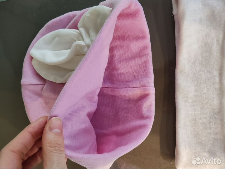 Комплект шапочка +снуд тёплая весна, лето