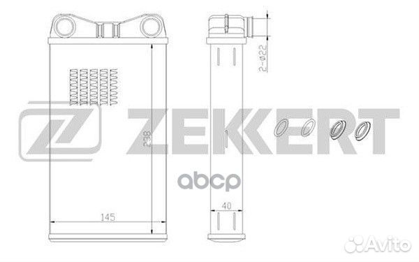Радиатор отоп. Audi A4 II 00- A4 III 04- Seat