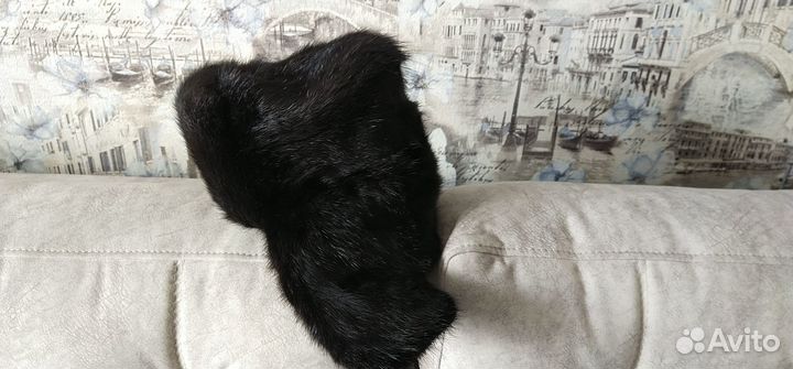 Норковая шапка мужская ушанка