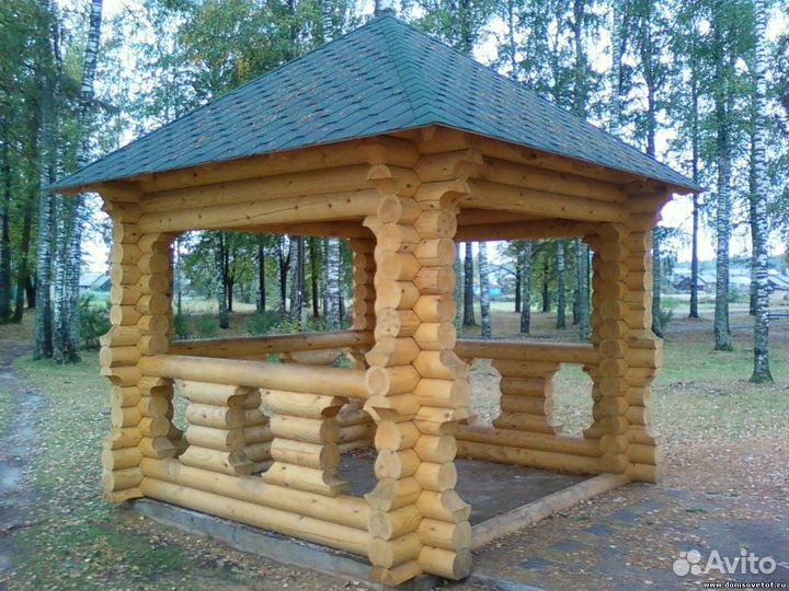 Срубы беседок, бань и др