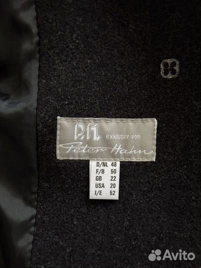 Пальто шерсть бренд peter hahn винтаж Германия