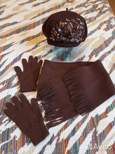 Берет+шарф+перчатки (Чехия)
