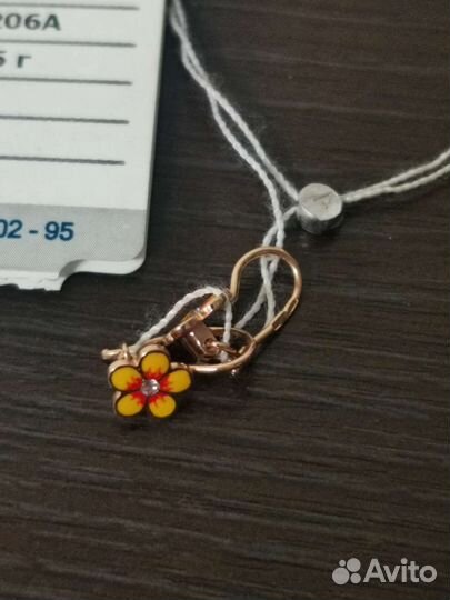 Золотые серьги детские