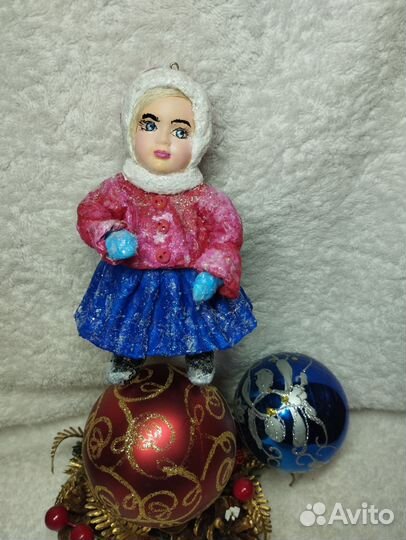 Ватные елочные игрушка