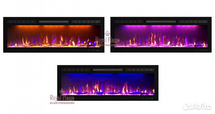 Очаг Crystal 50 RF Royal Flame широкий