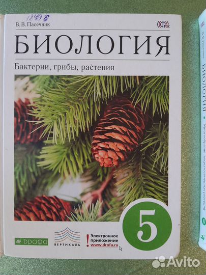 Учебник Биология 5,6 класс пасечник