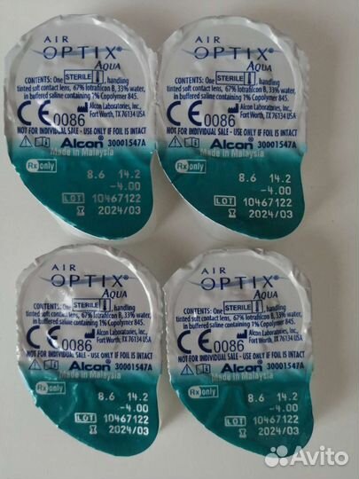 Линзы контактные air optix ( 4)