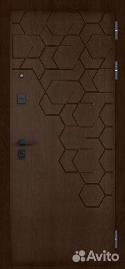 Дверь входная металлическая с зеркалом