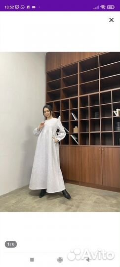 Теплое хлопковое платье макси (мусульманское)