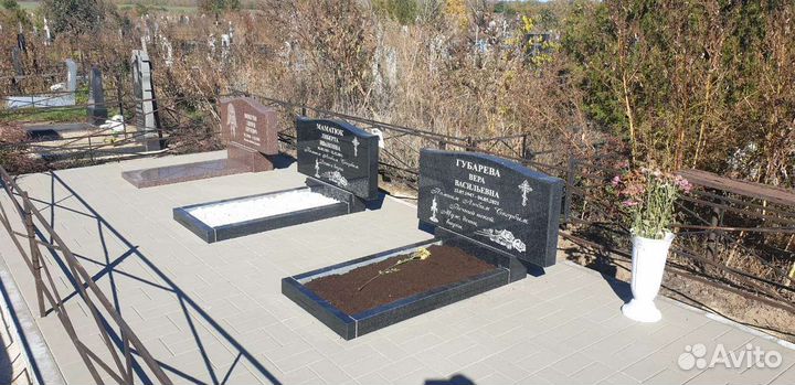 Памятники, оградки, укладка плитки