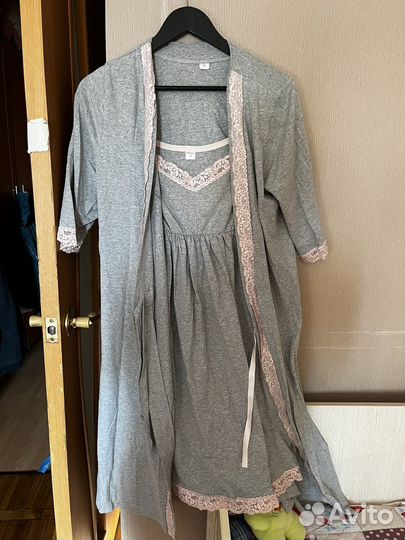 Халат и сорочка для беременных 46-48