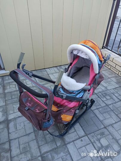 Детские санки-коляска