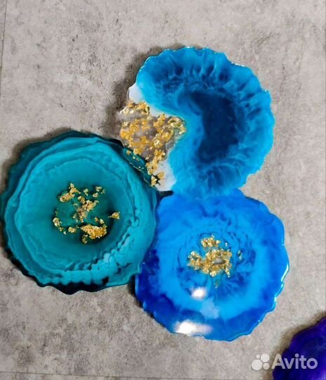 Подстаканник ручной работы из эпоксидной смолы