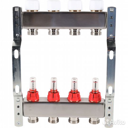Коллектор rommer из нерж. стали с расход-ми 4 вых