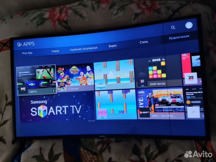Samsung SMART tv 40 дюймов. Изогнутый