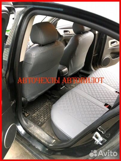 Чехлы Автопилот Chevrolet cobalt из экокожи серые