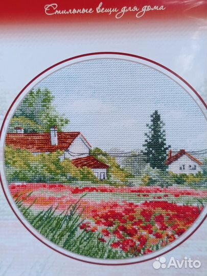 Набор для вышивания Овен «Миниатюра. Маки» 15x15