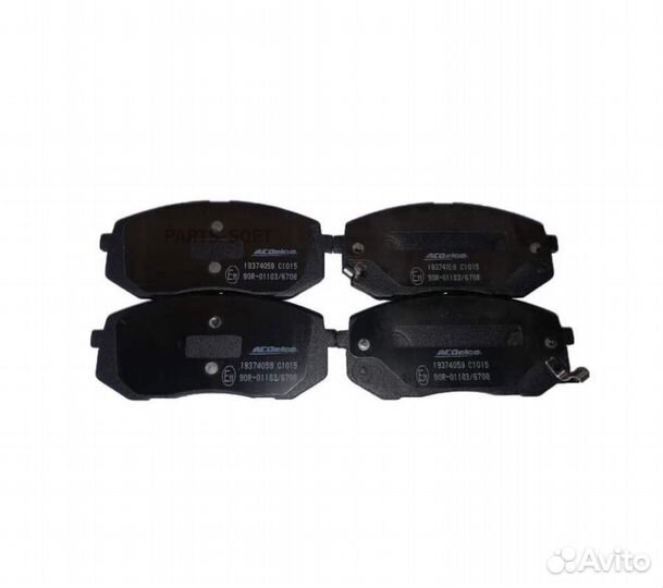 Acdelco 19374059 Тормозные колодки дисковые hyunda