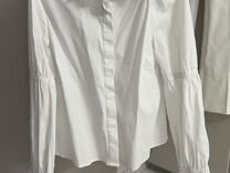 Zara рубашка XS новая боущка белая хлопок