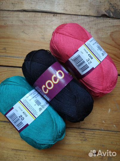 Пряжа для вязания хлопок Мисс,Коко,Соларе,Нежность