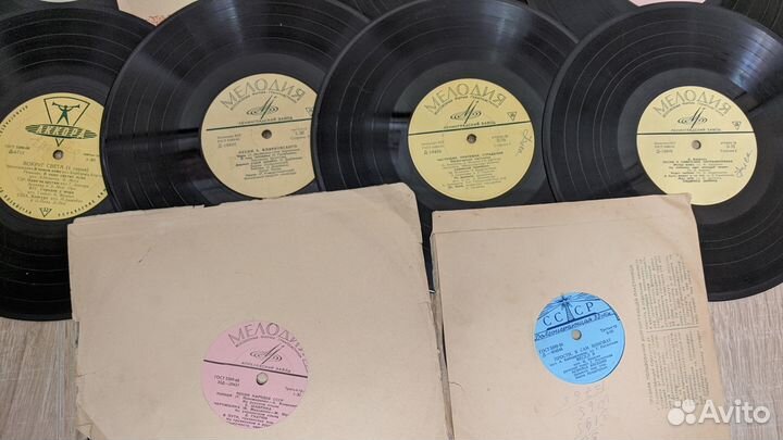 Пластинки на 33 об/мин (10' 8') средние (14 шт.)