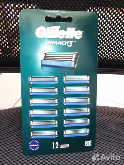 Кассеты для бритья gillette mach3 12 штук