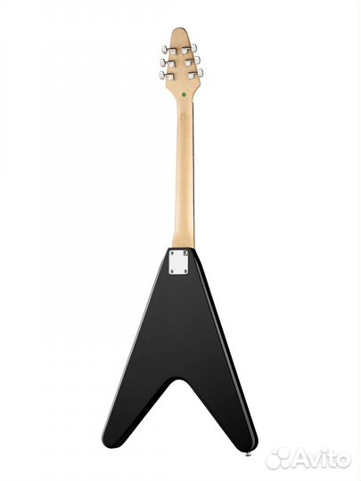 Электрогитара V-образная, черная, Caraya