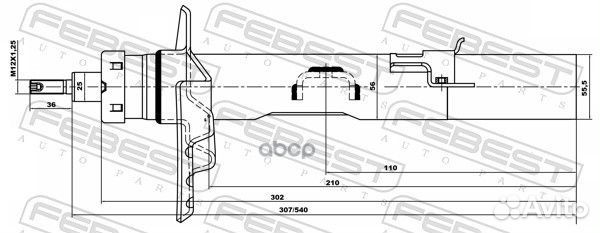 Амортизатор задн правый land rover freelander 2