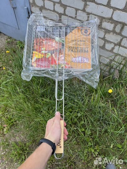 Новая Решетка-гриль для шашлыка 31 см на 24 см