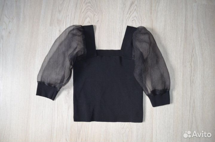 Топ чёрный mango