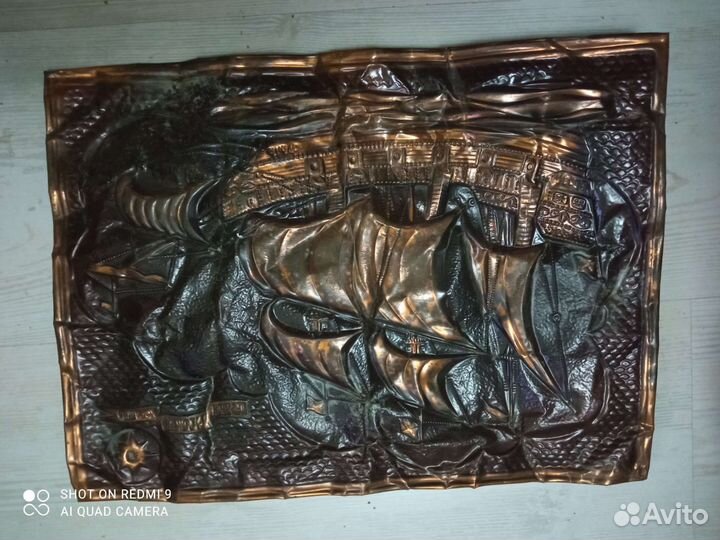 Панно из дерева и гипса