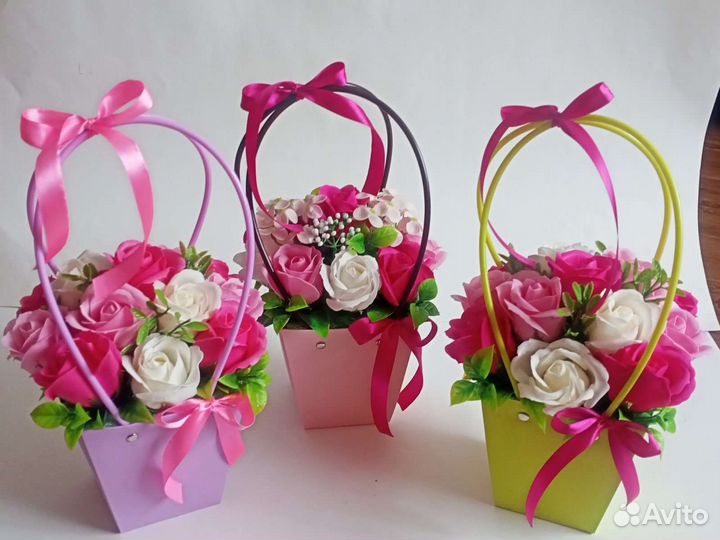 Букет из мыльных роз