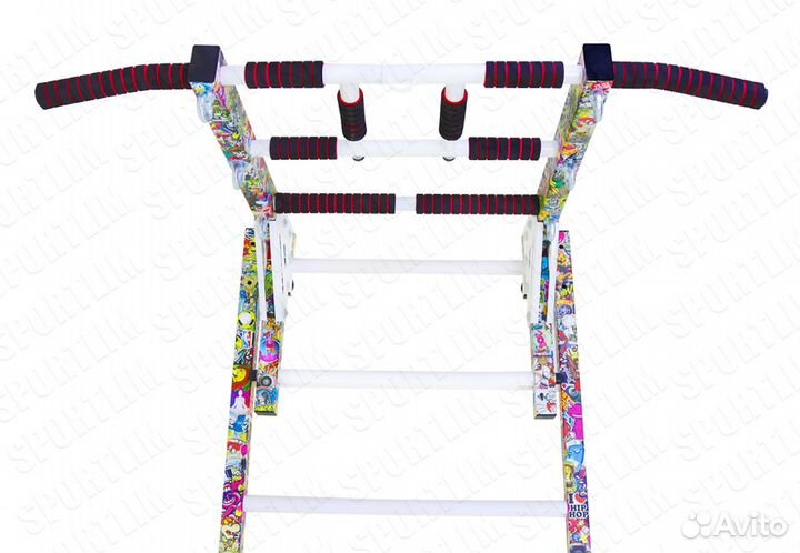 Шведская стенка с турником рукоходом