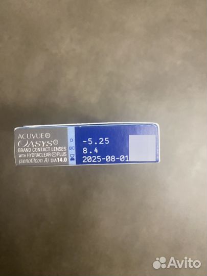 Контактные линзы Аcuvue Oasys (минус 5.25)