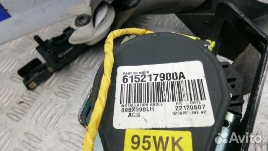 Ремень безопасности с пиропатроном сиденья передне