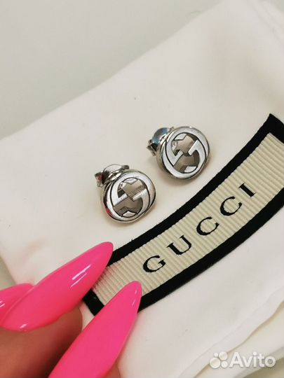 Серьги гвоздики Gucci оригинал