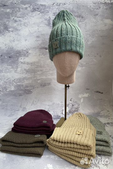 Шапка вязаная ручная работа