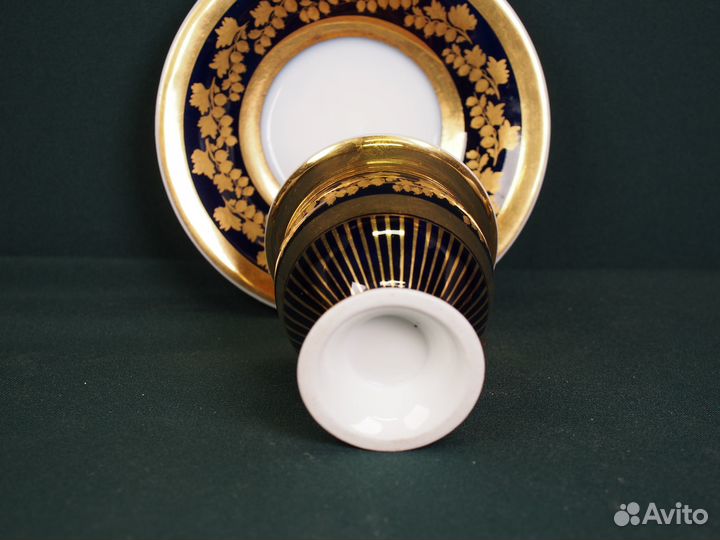 Антикварная фарфоровая кофейная пара. Европа