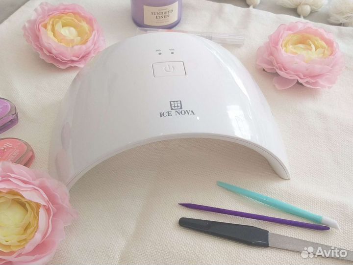 Лампа для ногтейicenova,новая+подарок(фольга,лаки)
